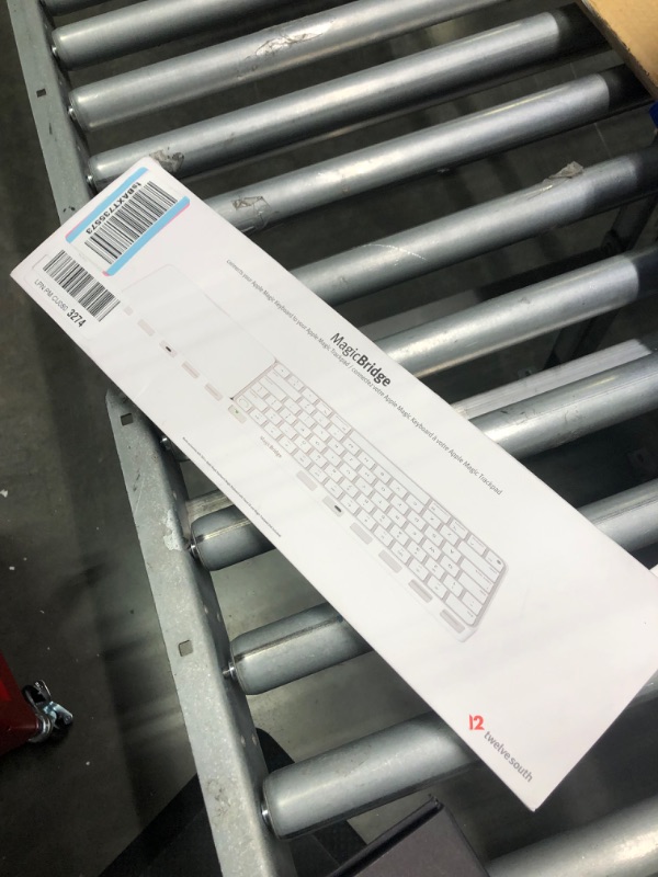 Photo 1 of Twelve South MagicBridge | Connects Apple Magic Trackpad 2 to Apple Magic Keyboard Allowing Them to be one Unit for Desk or Lap use - Trackpad and Keyboard not Included Regular Keyboard White