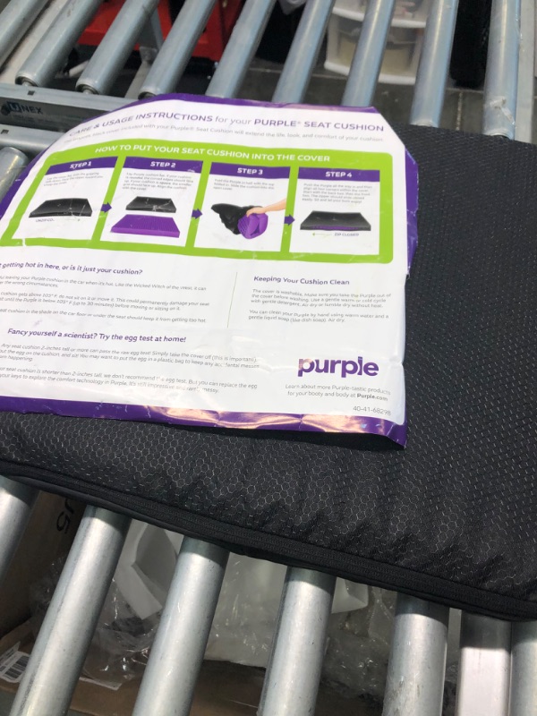 Photo 2 of Purple Royal Seat Cushion - Seat Cushion for The Car Or Office Chair - Temperature Neutral Grid