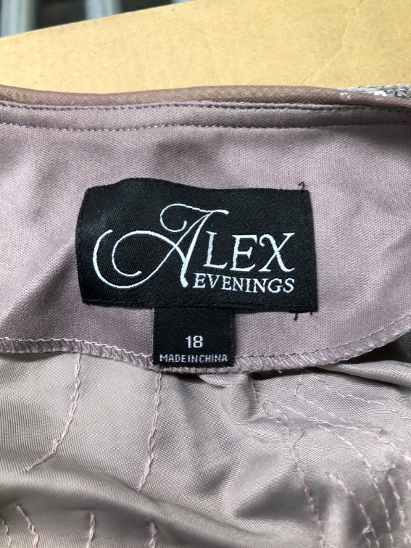 Photo 2 of Alex Evenings Women's Tea Length Mock Jacket Dress with Button Front
