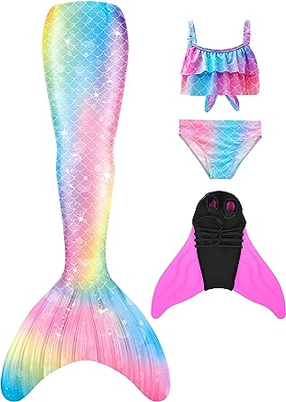 Photo 1 of shepretty Girl Mermaid Tail Swimsuit Bikini 4PC
