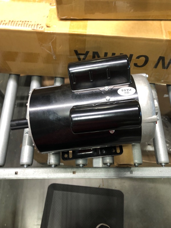 Photo 5 of 5HP Single Phase 143/5T Frame Electric Air Compressor Electric Motor 7/8 inch Shaft 3450RPM 208-230 Volts 60HZ 5HP 7/8" Keyed shaft