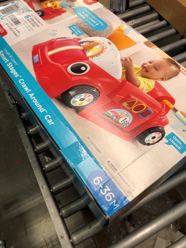 Photo 2 of Fisher-Price Laugh & Learn Crawl Around Car, red interactive play center with Smart Stages learning content for babies and toddlers ages 6 months and up Crawl Around Car – Red