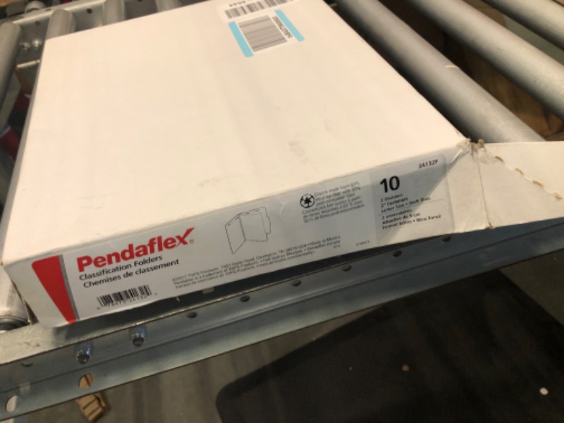 Photo 2 of Pendaflex® Classification Folders, 2 Dividers, 2" Fasteners, Letter, Dark Blue, 10/Box (24132P) & Classification Folders, 2 Dividers, 2" Fasteners, Letter Size, Yellow, 10/Box (24134P) Dark Blue Folders + FOLDER,24134