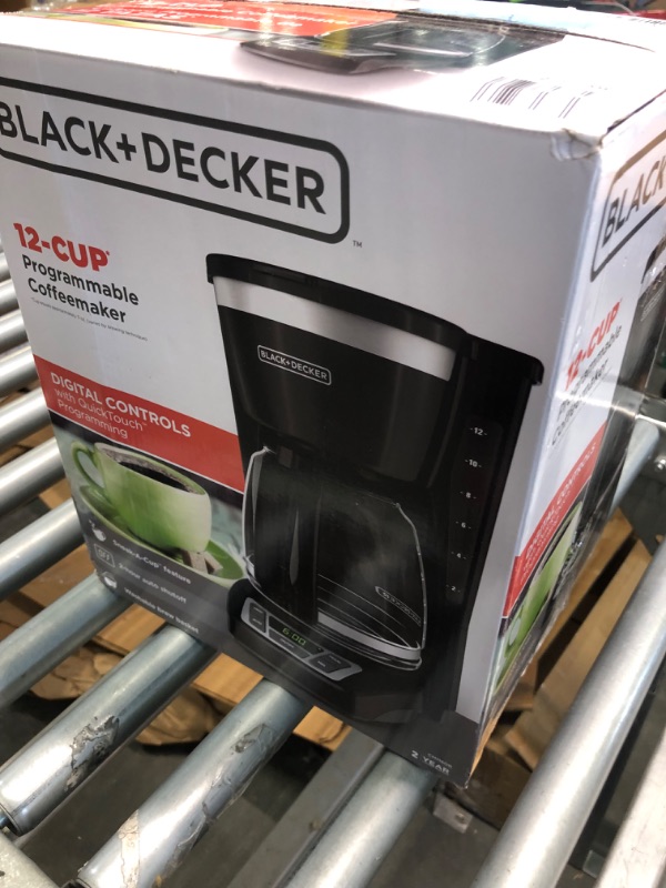 Photo 2 of Black+Decker CM1160B 12-Cup Programmable Coffee Maker, Black/Stainless Steel