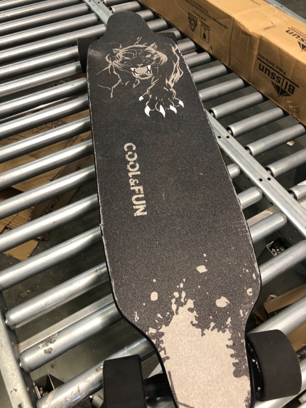 Photo 1 of COOL&FUN Electric Skateboard with Remote, 400W Brushless Motor, 3 Speed Adjustment, Load up to 265 Lbs, Electric Longboard for Adults & Teens

