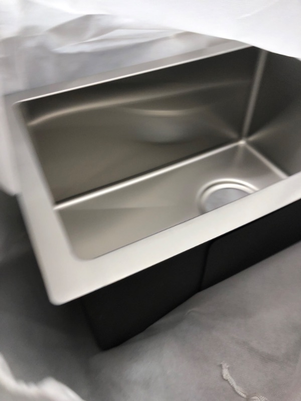 Photo 2 of 12" Undermount Bar Sink - Dcolora 12x18x8 Inch Stainless Steel Bar Prep Sink with Round Corner X Grooves 16 Gauge Single Bowl Rectangular RV Camper Kitchen Sink Under Counter Utility Basin 12"x18"x8" Stainless Steel