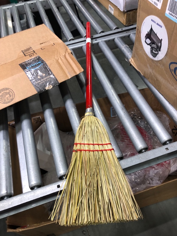 Photo 1 of Carlisle 368100 Corn Blend Lobby Broom with Wood Handle, 34" Length