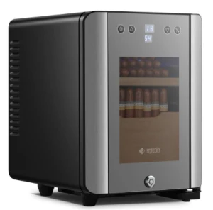 Photo 1 of Bcg-08A 8L 100counts Cigars Custom Household Mini Cigar Humidor Cooler, Cigar Humidors Manufacturer USB Ports. with Lock and Key

