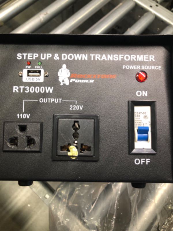 Photo 1 of ROCKSTONE POWER 3000 Watt Voltage Converter Transformer - Heavy Duty Step Up/Down AC 110V/120V/220V/240V Power Converter - Circuit Breaker Protection – DC 5V USB Port - CE Certified [3-Year Warranty]