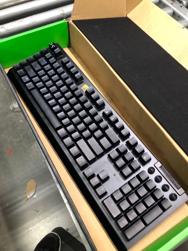 Photo 4 of Razer BlackWidow V4 Pro Wired Mechanical Gaming Keyboard: Yellow Mechanical Switches - Linear & Silent - Doubleshot ABS Keycaps - Command Dial - Programmable Macros - Chroma RGB - Magnetic Wrist Rest Yellow Switches - Linear & Silent