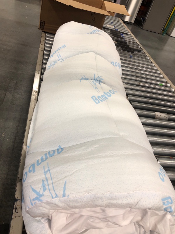 Photo 5 of Bamboo Mattress Topper Full Cooling 54 x75 Inches Breathable Extra Plush Thick Fitted 8-20 Inches Bed Size Pillow Top Mattress Pad Ultra Soft