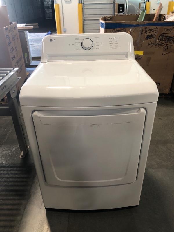 Photo 2 of LG 7.3-cu ft Electric Dryer (White) ENERGY STAR ( Model #DLE6100W )