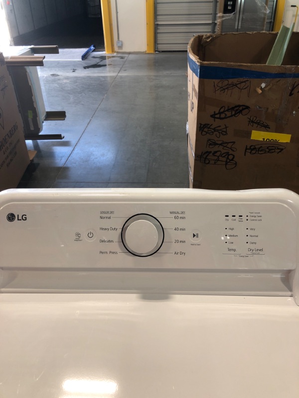 Photo 3 of LG 7.3-cu ft Electric Dryer (White) ENERGY STAR ( Model #DLE6100W )