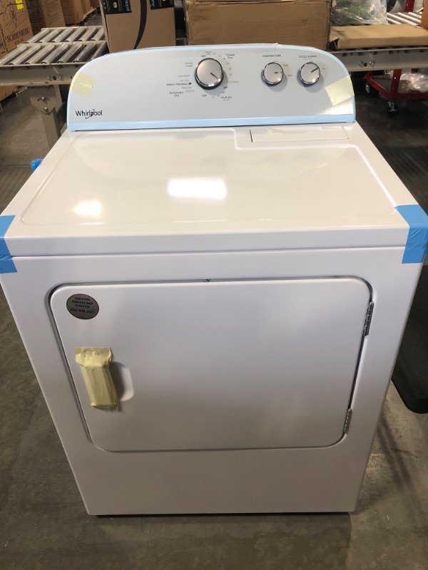 Photo 2 of ***POWER CORD DOES NOT COME WITH  AND DOES NOT TURN ON*** Whirlpool 7-cu ft Electric Dryer (White) ( Model #WED4815EW )