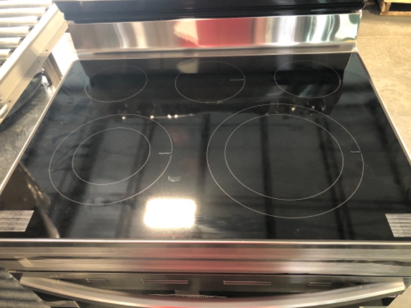 Photo 3 of 6.3 cu. ft. Smart Wi-Fi Enabled Convection Electric Range with No Preheat AirFry in Stainless Steel ( Model # NE63A6511SS )