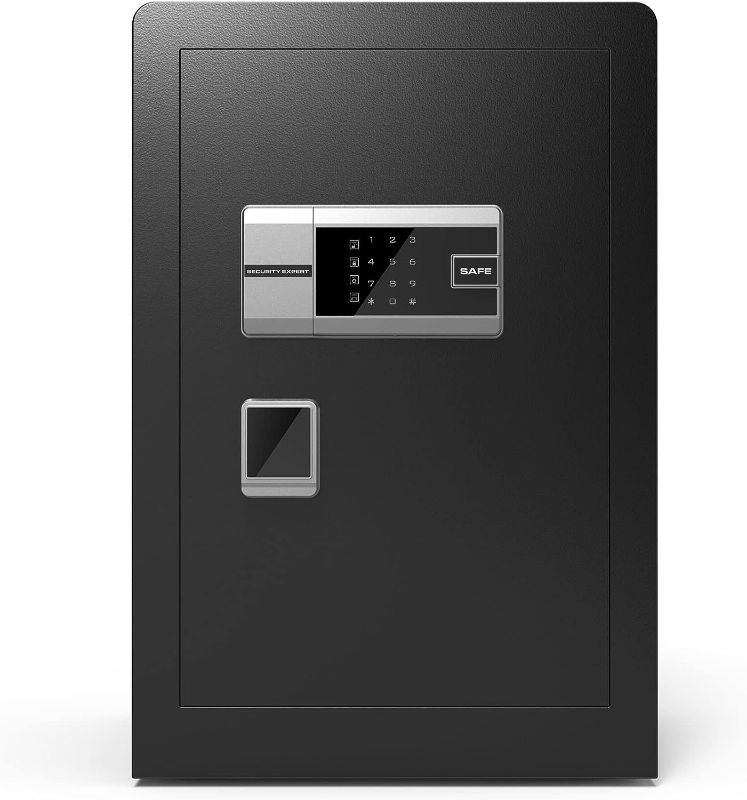 Photo 1 of 1.97 Cubic Feet Home Fingerprint Safe With English Voice Broadcast And Touch Screen, Suitable for Hotels And Offices