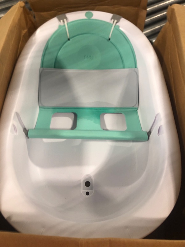 Photo 3 of 4-in-1 Grow-with-Me Bath Tub by Frida Baby Transforms Infant Bathtub to Toddler Bath Seat with Backrest for Assisted Sitting in Tub