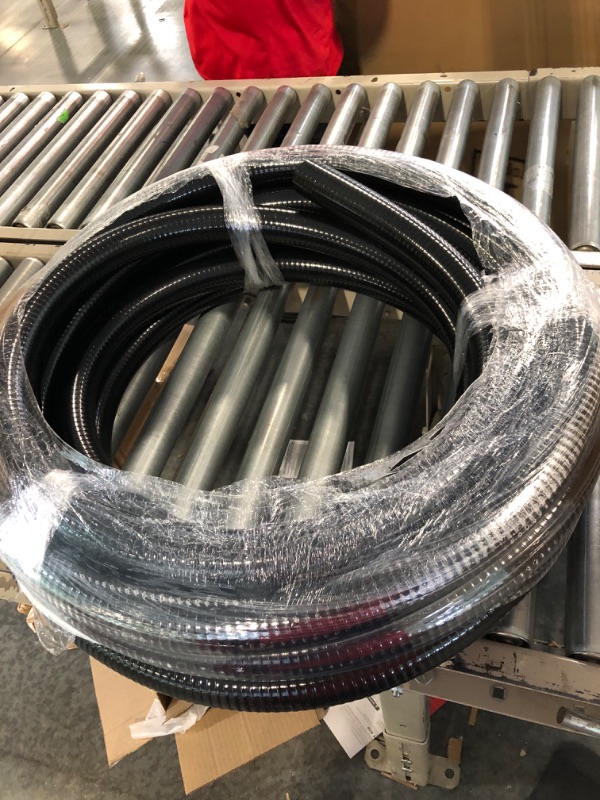 Photo 3 of Flexible PVC Pipe1.5" Dia Black PVC Pipe schedule 40,1.5" x50 feet Pool Hose,Spa Hose Tubing for Koi Ponds, Pond Tubing,Irrigation and Water Gardens,With 2PCS Stainless Steel Clamps 50FT