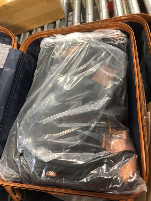 Photo 6 of Coolife Luggage Sets Suitcase Set 3 Piece Luggage Set Carry On Hardside Luggage with TSA Lock Spinner Wheels (Black, 5 piece set) Black 5 piece set