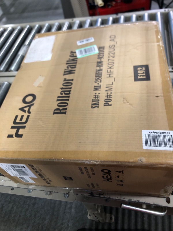 Photo 1 of HEAO Rollator Walker with Seat for Seniors,4 x 10" Wheels Walker with Shock Absorber Lightweight Mobility Walking Aid with Handle to Stand up, Champagne