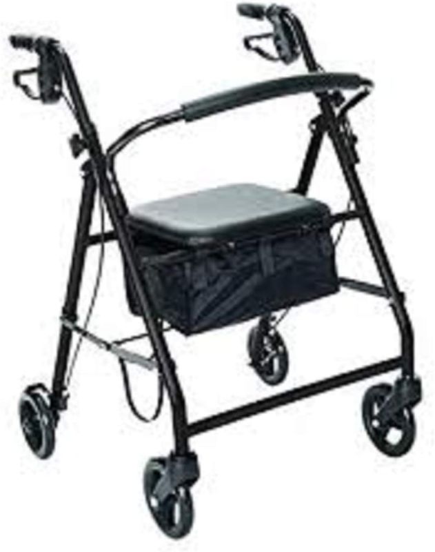 Photo 1 of Four Wheel Walker Rollator without Back Support, Black