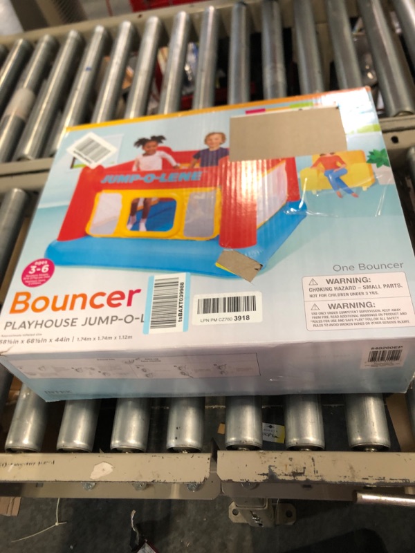 Photo 2 of Intex Inflatable Jump-O-Lene Playhouse Trampoline Bounce House for Kids Ages 3-6 Pool Red/Yellow, 68-1/2" L x 68-1/2" W x 44" H 1 Pack