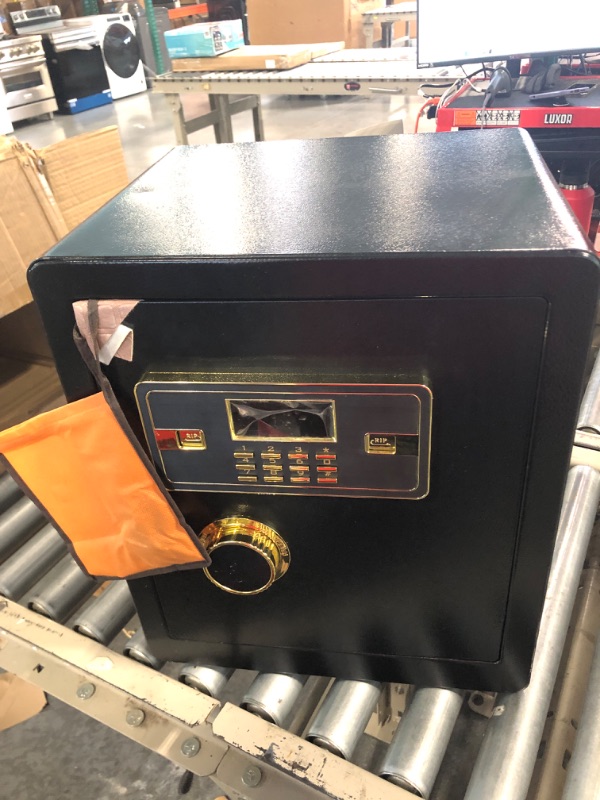 Photo 1 of 2.12 Cub Safe Box Fireproof Waterproof, Security Home Safe with Fireproof Document Bag, Large Fireproof Safe Box for Home with Inner Cabinet and LCD Display, Safe Box for Money Jewelry Documents 2.12Cub