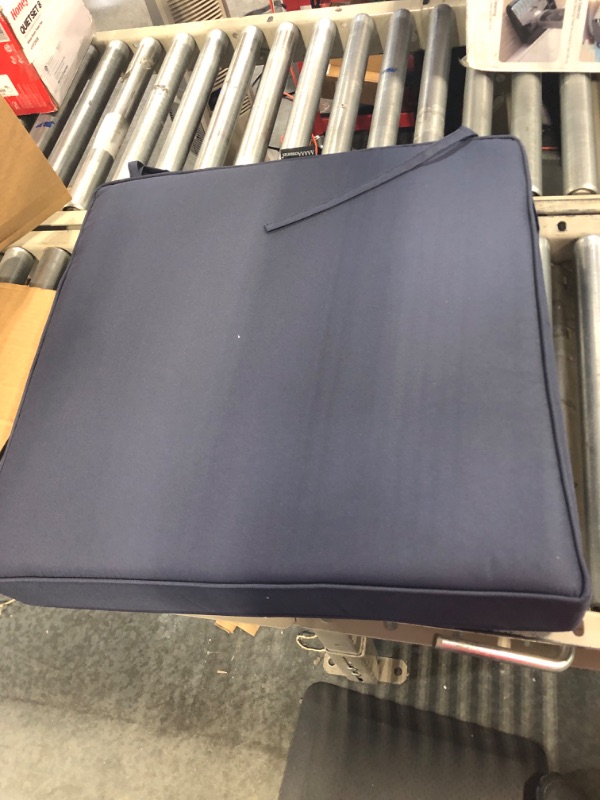 Photo 1 of AAAAAcessories Outdoor Deep Seat Cushions for Patio Furniture, Water-Resistant Replacement Patio Chair Cushions 24 x 24 x 5 inch, Navy Blue 1 Count (Pack of 1) Navy Blue
