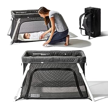 Photo 1 of Guava Lotus Travel Crib with Lightweight Backpack Design | Certified Baby Safe Portable Crib | Folding Play Yard with Comfy Mattress | Portable Playpen for Babies & Toddlers | Compact Baby Travel Bed
