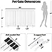 Photo 1 of 36" Height Extra Tall Freestanding Pet Gate, Solid Wood Folding Safety Fence Wooden Dog Gate with 2PCS Support Feet Ideal for Stairs, Doorways, Halls, Kitchens, Heavy Duty Gates, 3 Panels, White
