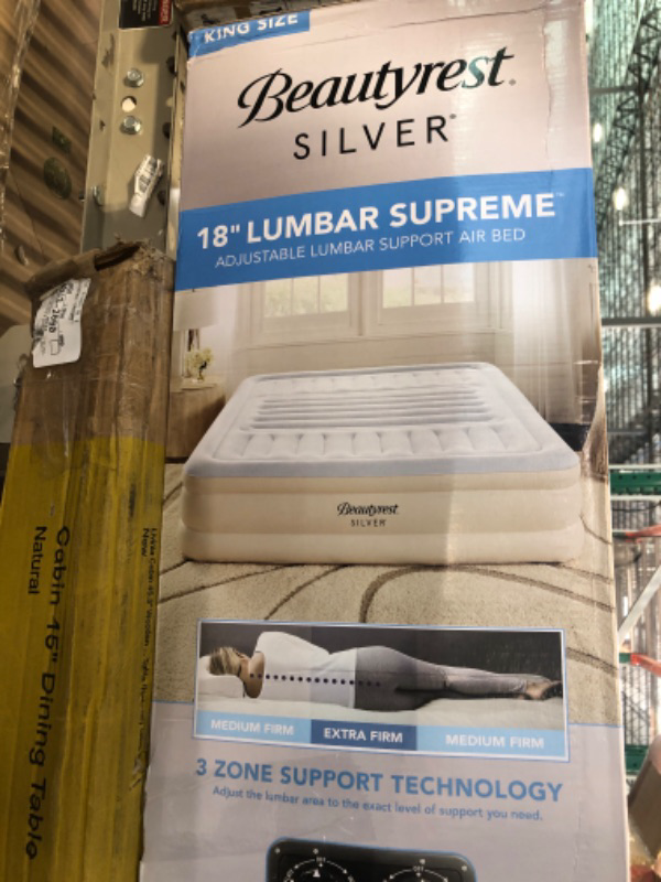 Photo 2 of Beautyrest King 18 Lumbar Supreme Silver Air Bed with Adjustable Lumbar Support, 1 Each