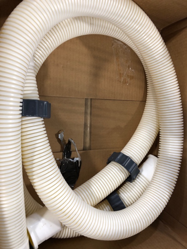 Photo 2 of 2 Pieces 1.5" Diameter Pool Pump Replacement Hose 59" Long Accessory Pool Hoses for Above Ground Pools for Filter Pump and Saltwater Systems (White)
