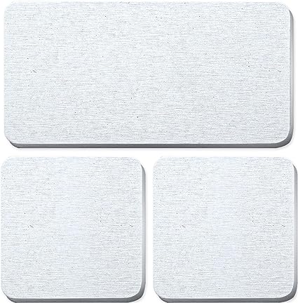 Photo 1 of 3pcs Water Absorbent Diatomite Coasters, Water Absorbing Stone Diatomaceous Earth Soap Holder Absorbent Coasters for Cup Soap Drinks Bottles and Cosmetic Bottles (Light Gray)
