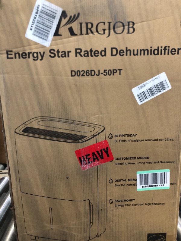 Photo 2 of 50-Pint Energy Star Dehumidifier for Basement - 4500 Sq. Ft. Quiet Dehumidifier for Large Capacity Room Home Bathroom Basements - Auto Continuous Drain Remove Moisture