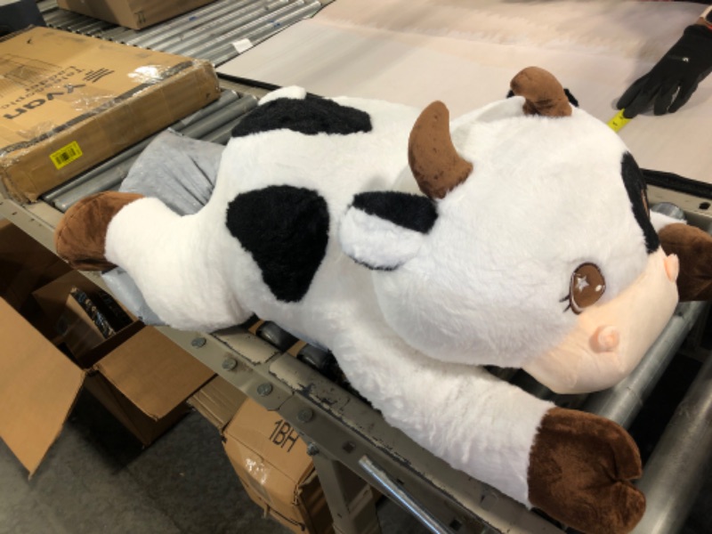Photo 1 of IKASA Giant Cow Stuffed Animal Plush Toy, Large Cow Cute Jumbo Soft Toys, Huge Big Size Plushy Fluffy Fat Oversized Plushie, Gifts for Kids Girls Boys Girlfriend Childrens (30 inches, White) 30 inches White