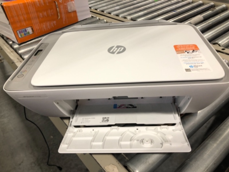 Photo 3 of HP DeskJet 2755e Wireless Color All-in-One Printer with bonus 6 months Instant Ink (26K67A), white