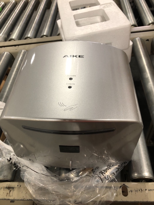 Photo 3 of AIKE Air Wiper Compact Hand Dryer 110V 1400W Silver (with 2 Pin Plug) Model AK2630