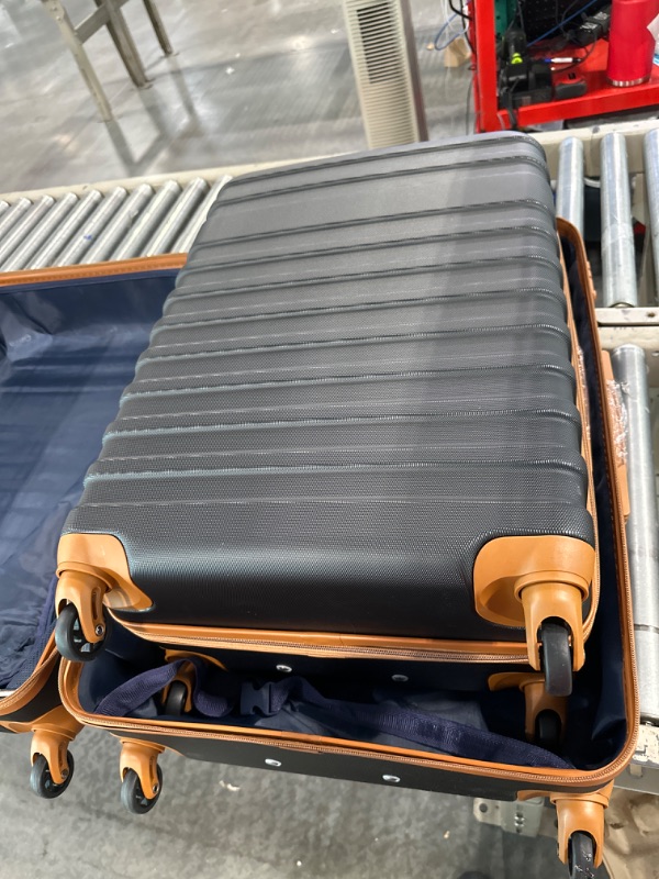 Photo 3 of Coolife Suitcase Set 3 Piece Luggage Set Carry On Travel Luggage TSA Lock Spinner Wheels Hardshell Lightweight Luggage Set(Black, 5 piece set) Black 5 piece set