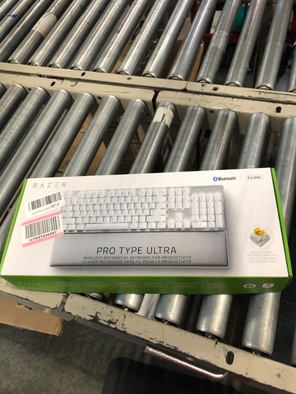 Photo 3 of Razer Pro Type Ultra Wireless Mechanical Keyboard: Silent, Linear Switches - Ergonomic Design - HyperSpeed Technology - Connect up to 4 Devices - Fully Programmable Keys & Smart Controls