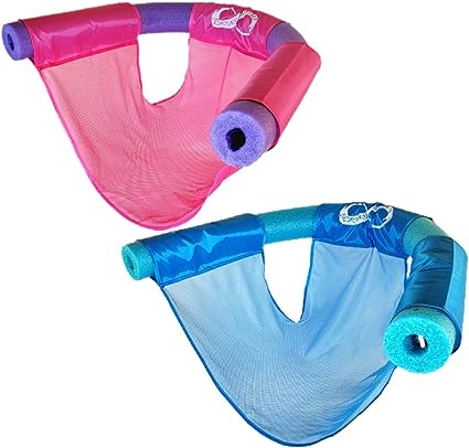 Photo 1 of Bozactory Factory Pool Noodle Floating Chair - Comfortable Mesh Noodle Sling - Relaxing Lounge Chair - 2 Pack - One Size fits All (Noodle Not Included)
