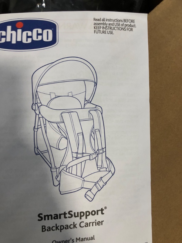 Photo 1 of Chicco SmartSupport Aluminum Frame Backpack Carrier, Lightweight Baby Backpack Carrier | Solar/Grey - New Model

