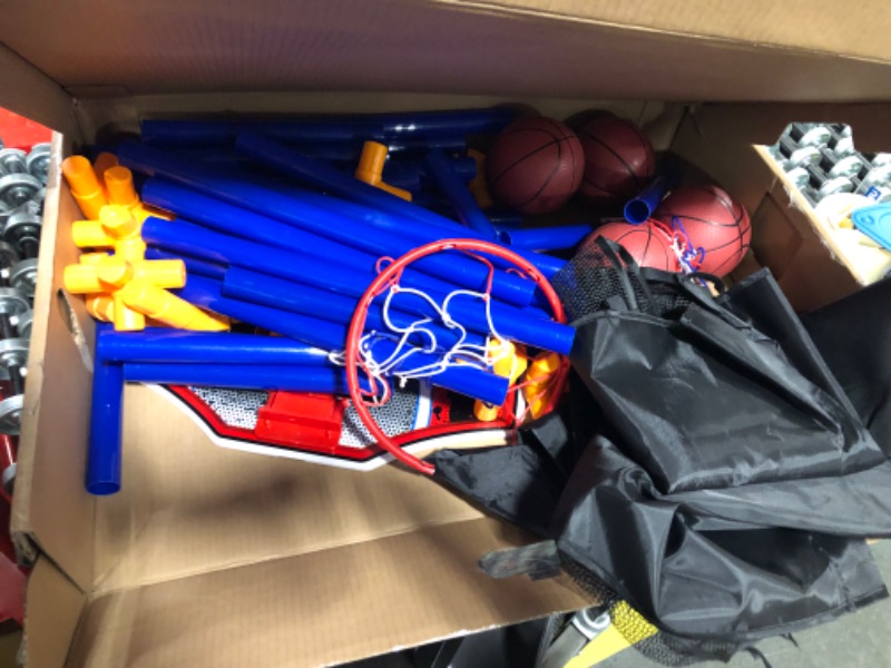 Photo 1 of JOYIN Kids Arcade Basketball Game Set with 4 Balls and Hoop for Kids Indoor Outdoor Sport Play - Easy Set Up - Air Pump Included - Ideal for Games and Competition