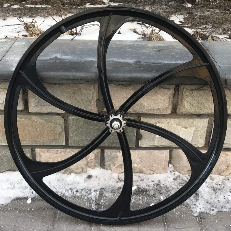 Photo 1 of 26" Rear Mag Wheel ONLY with 120mm Width for Rotary Single Speed Flywheel / 26 Inch Magnesium Wheel/Black/Disc Brake - for Beach Cruisers, MTB's,...
