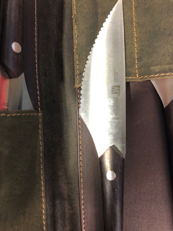 Photo 5 of ZWILLING Knives Steak Knife Set, 4 pc, Brown Brown 4-pc Steak Knife