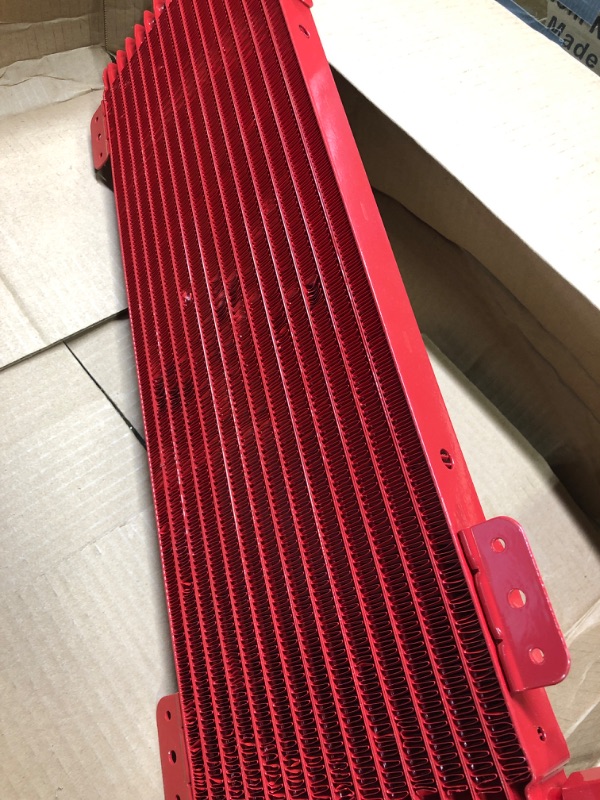 Photo 4 of EYSENC 40K Transmission Cooler 40,000 GVW Trans Cooler Low Pressure Drop LPD47391 with Mounting Hardware 47391 Red