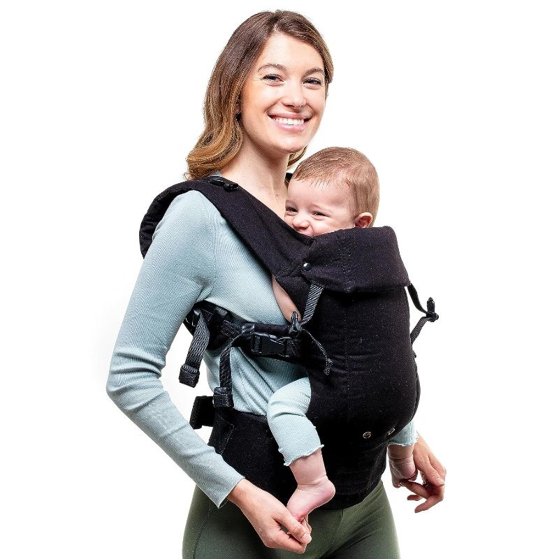 Photo 1 of  Beco Gemini Baby Carrier Newborn to Toddler - Front, Back and Hip Seat Carrier, Baby Carrier Backpack & Baby Front Carrier with Adjustable Seat, Ergonomic Baby Holder Carrier 7-35lbs (Metro Black)