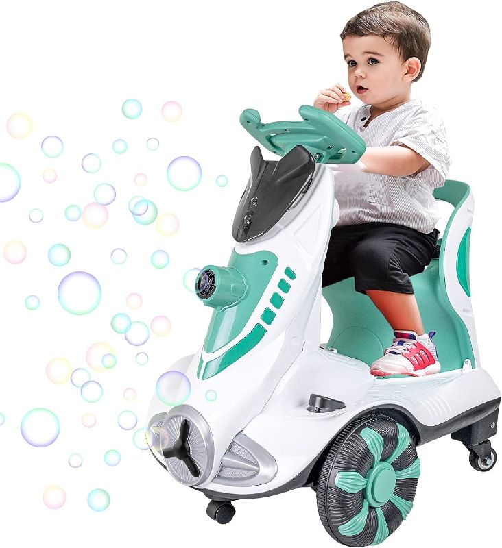 Photo 1 of Didida 6V 4A Dual Drive Kids Ride on Car with Automatic Bubble Function, Children's Electric Car, Push and Ride Racer for Kids,Kids Electric Vehicles...
