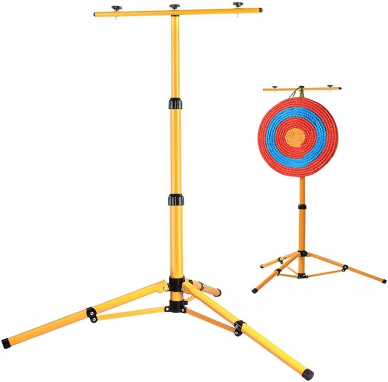 Photo 1 of Archery Target Stand for Backyard Adjustable Straw Foam Target Stands Bow Target Stand for Adult Outdoor Practice Shooting Targeting
