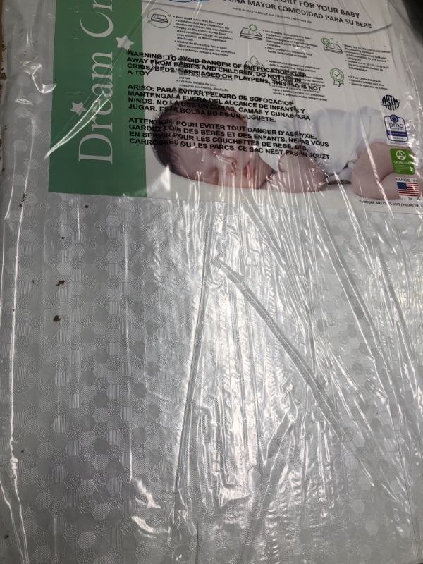 Photo 1 of Dream On Me Honeycomb Orthopedic Firm Fiber Standard Baby Crib Mattress | Greenguard Gold certified | 10 Year warranty | 5” Fiber Core Optimum Support | Infant and Toddler Mattress | Waterproof Cover