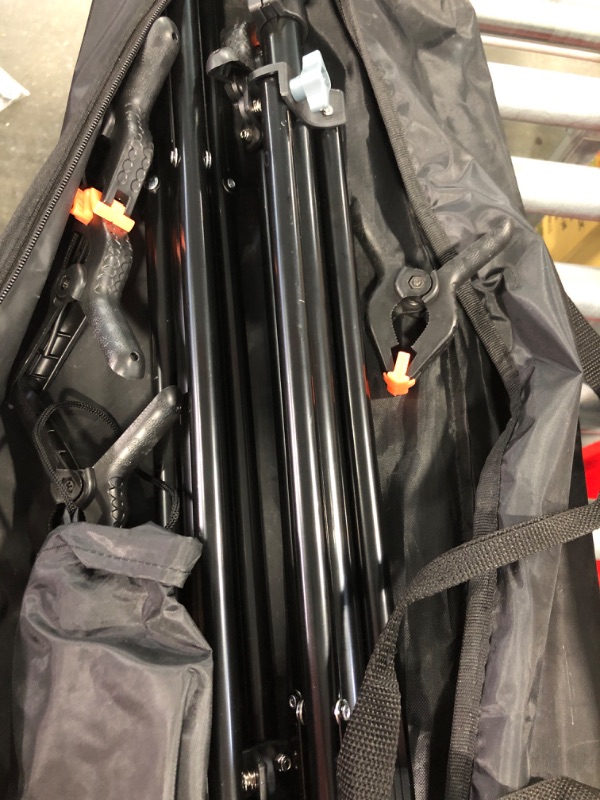 Photo 1 of Aureday Backdrop Stand, 10Ft Adjustable Photo Backdrop Stand Kit with 4 Crossbars, 6 Background Clamps, 2 Sandbags, and Carrying Bag for Parties/Wedding/Photography/Festival Decoration